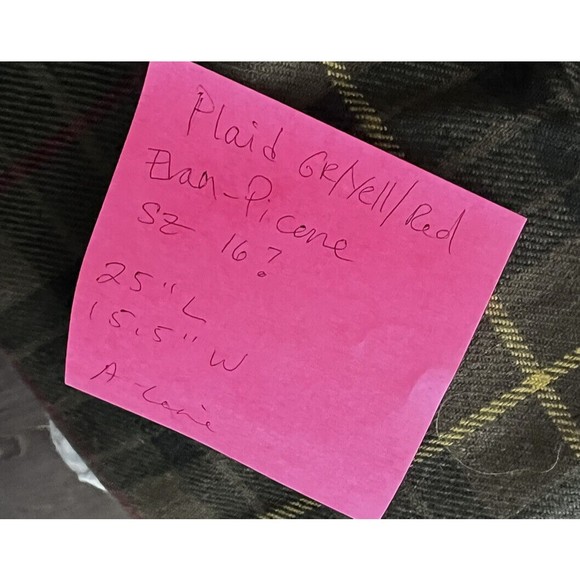 VTG Evan Picone Wool Skirt Sz L? Green Brown Yellow Plaid Pleated Union Made USA - Picture 9 of 9